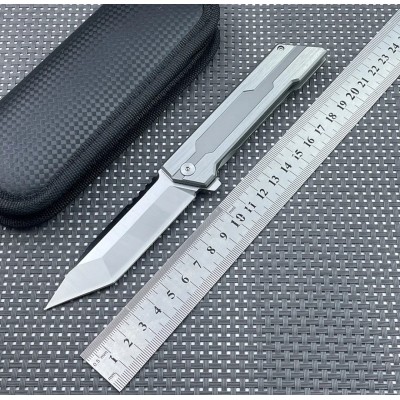 D2 Steel With Carrying Case Folding Ball Bearing System Pocket Knife Camping Knife BS25-1001