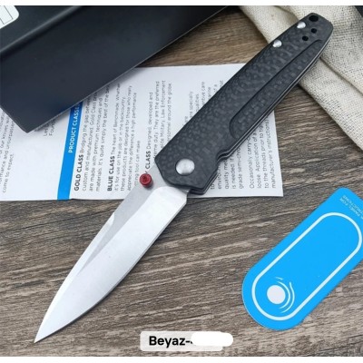 D2 Steel Folding Axis Lock System Carbon Fiber Handle Pocket Knife Camping Knife BS25-1010
