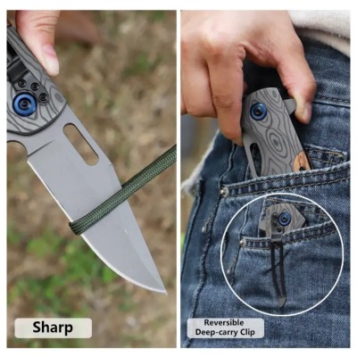 Folding Ball Bearing System Pocket Knife Camping Knife BS25-1058