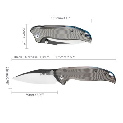 D2 Steel Folding Ball Bearing System Pocket Knife Camping Knife BS25-1062